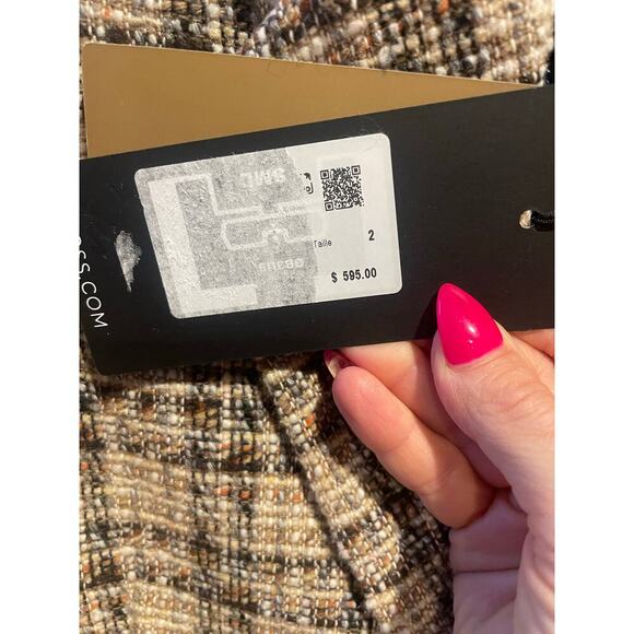 NWT Boss Janka Double Breasted Blazer tweed marshland Green Tartan size 2 - Picture 11 of 15